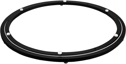 TamBee 24 Inch Lazy Susan Hardware Mute Turntable Bearing 600 lbs Load Capacity Heavy Duty Lazy Susan Parts Kit Rotating Ring Mechanism for Dining Tables, Woodworking(Base Only, Black)