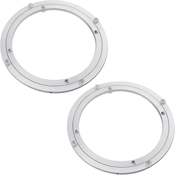 2 Pack 10 Inch Aluminium Alloy Turntable Bearing, Heavy Duty Swivel Turntables Lazy Susan for Round Dining Table, 10" Smooth Swivel Turntable for Lazy Susan Dining Table