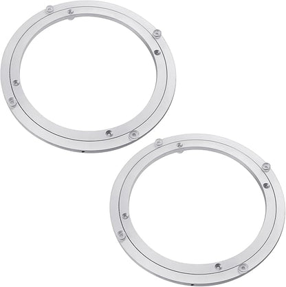 2 Pack 10 Inch Aluminium Alloy Turntable Bearing, Heavy Duty Swivel Turntables Lazy Susan for Round Dining Table, 10" Smooth Swivel Turntable for Lazy Susan Dining Table