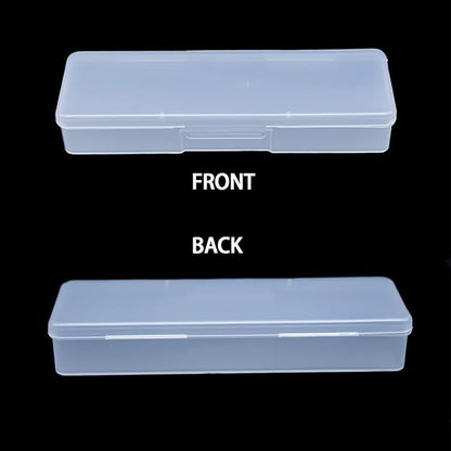 Lokyango 4 Pieces Plastic Storage Personal Box for Nail, Nail Implement Storage Box Organizer Case Manicure Tool Box for Nail Pedicure Supply Tools (clear)