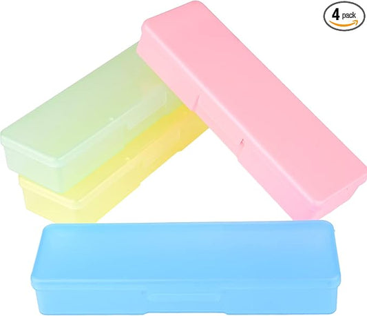 Lokyango 4-Piece Plastic Storage Box for Nail Tools - Multicolor Manicure & Pedicure Supply Organizer