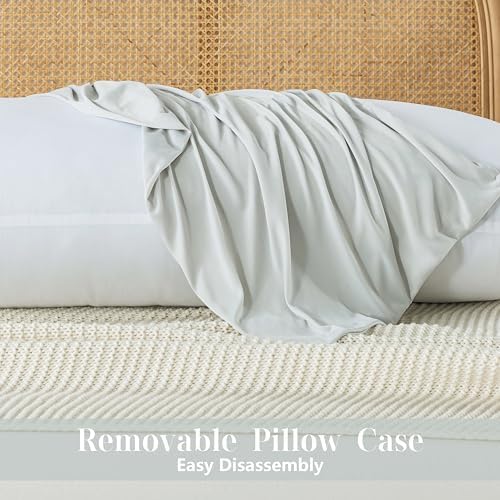 WhatsBedding Memory Foam Body Pillow with Cover, Long Bed Pillow for Adults - Image 4