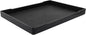 Jiozermi 8.54" Countertop and Bathroom Vanity Tray, Plastic Vanity Sink Tray Rectangle Soap Tray Kitchen Sink Tray Bathroom Tray for Lotion Bottles Perfume Jewelry Candle Key Ring(Black)