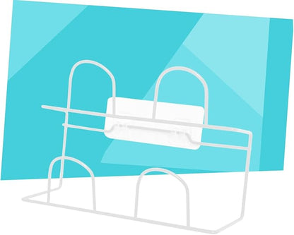 DOITOOL Shoe Rack, Double- Layer Shoes Rack Wall Mount Slippers Hanging Shelf Slipper Storage Organizer (White)