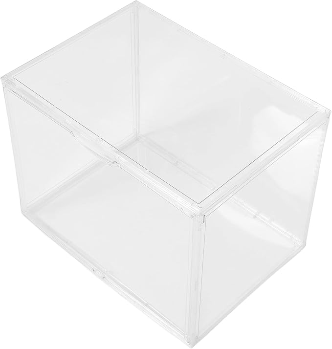 Acrylic Shoe Storage Box Large Size 45x33x33cm Stackable Plastic Shoe Organizer with Front Opening for Boots and Sneakers Home Entryway