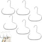 Durable Steel Hangers: Maximize Closet Space with Versatile Storage, Stainless Steel Hat Hangers for Closet, Hat Rack Hats Holder for Baseball Caps, Scarf and Hats Organizer (Gray,6 PCS)