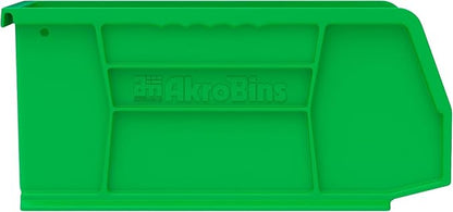 Akro-Mils 30230 AkroBins Plastic Storage Bins, Space-Saving Stackable Bins for Garage, Pantry, Craft Organization, 11" x 5" x 5", Green, 12-Pack