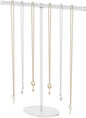 Acrylic Jewelry Necklace Organizer Holder for Women, Bracelet Display Stand for Vendors, Clear Storage Hanger for Small Necklace, Jewelry Hanging Tree Stand for Selling (1 Tier)