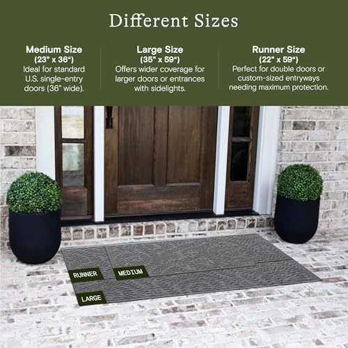 WaterHog Boxwood Front Door Mat Indoor Outdoor Entrance, All-Weather Mats - Image 3