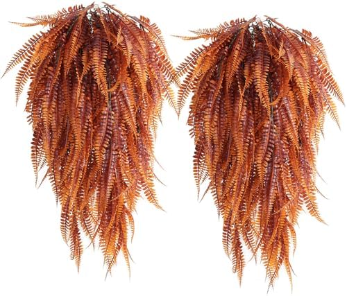 RECUTMS Fake Boston Ferns,Artificial Hanging Plants,Fake Hanging Fern Vines by RECUTMS