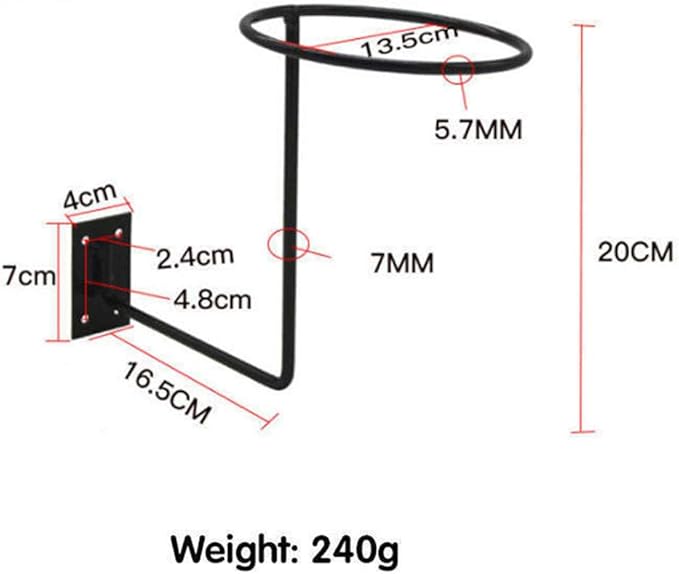 Helmet Display Rack, Motorcycle Bicycle Helmet Holder - Hanger Rack Jacket Hook Screws Wig Ball Storage Holder- Wall Mounted Hook for Coats,Hats, Caps - Fixed with Four Screws