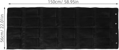 ULTECHNOVO The Door Hanging Shoe Organizer 24 Compartments Black Mesh Storage Bag Space-saving Hanging Organizer for Closet Bedroom Office