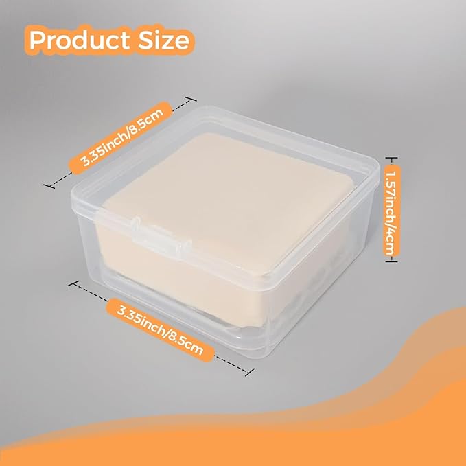 Travel Soap Dish, Soap Box Case with Bar Soap Saver Pad Portable Soap Rest for Bathroom Shower Home Outdoor Gym Fitness Vonpri (Transparent 2Pack)