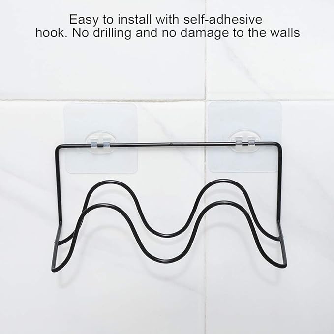 Shoes Rack, Double Layer Wall Mounted Shoes Rack Organizer Hanging Shoe Shelves Holder Hanging Over The Wall for Hanging on The Door Bathroom(White)