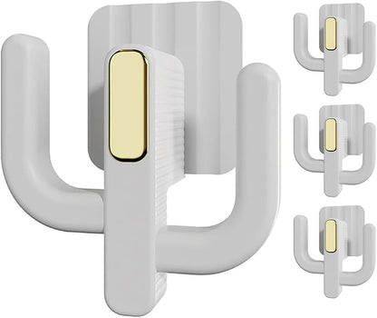 INOOMP 4pcs Door Shoe Slipper Drying Shelf Organizer Wall Mounted Slippers Rack with Hooks Hanging Shoe Holder for Doorway Bathroom Storage Supplies