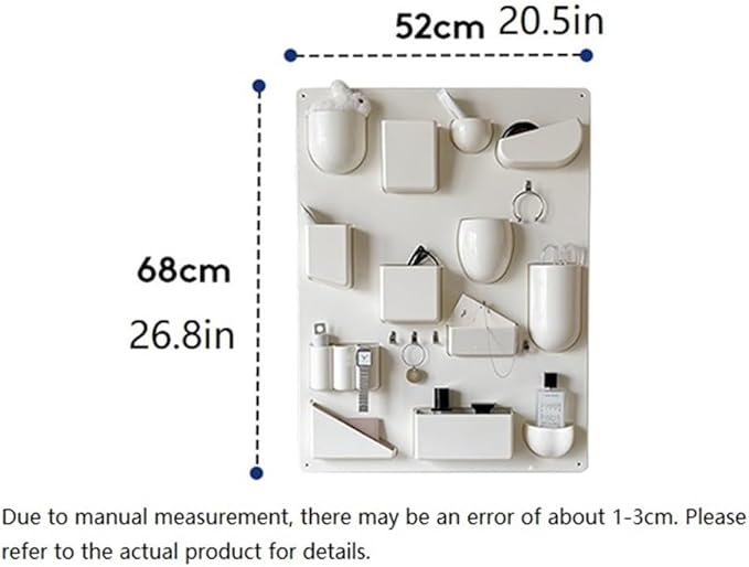 Plastic Wall Mount Organizer, Cabinet Door Organizer, Torage Organizer, Art Wall Decor, Wall Organizer for Bathroom, Kitchen, Living Room(Black)