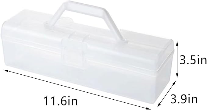 Noodle Storage Box, Plastic Pasta Storage Container with Handle Spaghetti Food Storage Box Multifunctional Airtight Organizer for Noodles, Tableware, Fruits Snacks(White,11.6x3.9x3.5in)