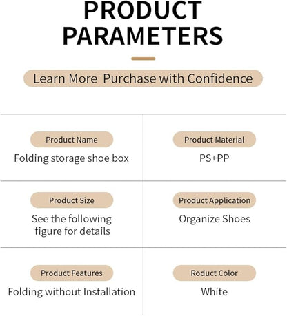 3-Tier Foldable Shoe Storage Box, Clear Door Plastic Organizer For Closet, No-Assembly Shoe Rack, Foldable Shoe Cabinet With Clear Door.2 Pack