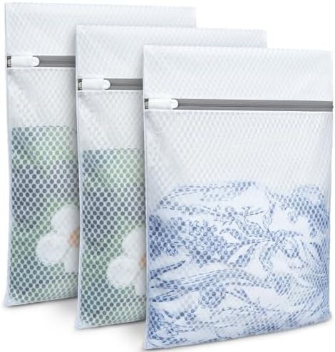 BAGAIL Laundry Bags Mesh Wash Bag for Intimates Lingerie and Delicates,3Pcs(Honeycomb,3S) by BAGAIL
