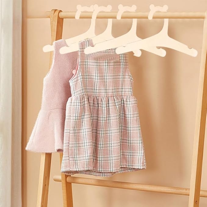 20 Pack Wooden Kids Hangers 9Inch Childrens Clothes Hangers Cute Non Slip Wood Baby Toddler Hangers DIY Wooden Baby Hangers for Closet, for Baby Toddler Kids Clothes & Pants (Rabbit Ear)