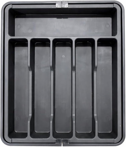 Expandable Drawer Organizer for Kitchen Utensils – Adjustable Silverware Organizer Tray with 8 Compartments for Kitchen Drawer Storage