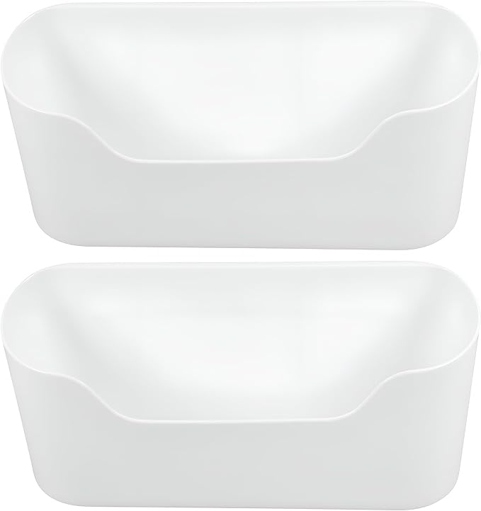 2026 NEW 2 Pcs Kitchen Cabinet Door Storage Box Wall Mount Organizer Adhesive Shower Shelf Wall-mounted Boxes