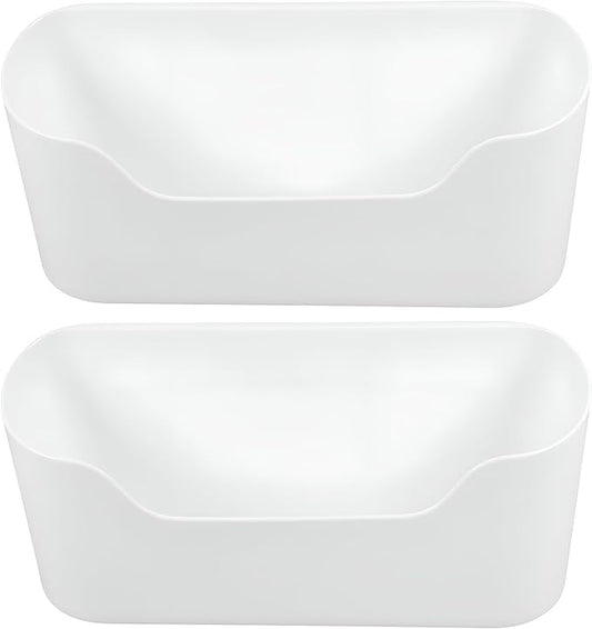 2026 NEW 2 Pcs Kitchen Cabinet Door Storage Box Wall Mount Organizer Adhesive Shower Shelf Wall-mounted Boxes