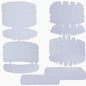 25 Pcs Baseball Caps Inserts Shapers, 5 Design Cardboard Hat Support Brim Holder Universal Cap Inner Liner,White