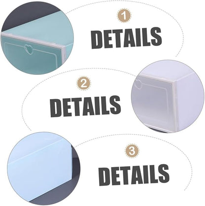 4pcs Sneaker Containers Disassembled Storage Boxes over The Door Shoe Storage Organizer