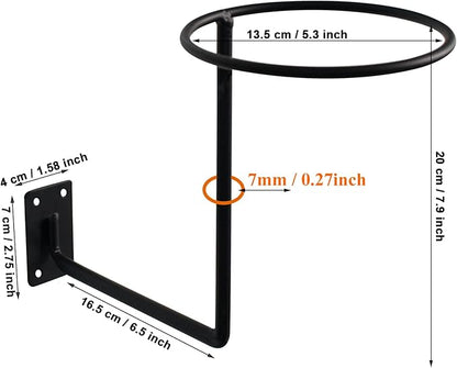 6 Packs Helmet and Hat Wall Mount Holder - Motorcycle Helmet Stand, Black Hangers for Caps, Ball Holder, Wig Display