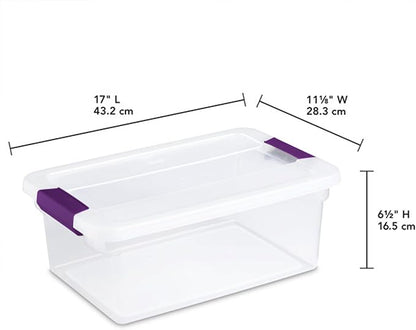 Sterilite 36-Pack 15 Quart ClearView Latch Box, Stackable Organizer Bins with Latching Lids - Clear Plastic Organization Containers for Closet, Bedroom, Shelving Units and Everyday Home Storage