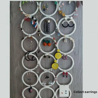 18 Circles Scarf Hanger for Multiple Scarves,Hijab Hangers for Closet for Scarves, Belt Organizer for Closet,Towels,Hijab and Tie, Foldable Hanger (1, White)