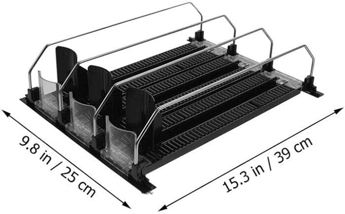 Baluue Fridge Drink Organizer Pusher Self-pushing Drink Organizer for Refrigerator Can Dispensers
