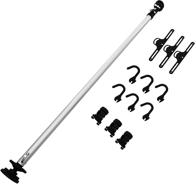 LYNICESHOP Bike Stand, 3 Bike Storage Rack Vertical Bracket for Bicycles, 360° Adjustable Hook Indoor Bike Storage Pole Stand for Garage Indoor Apartment