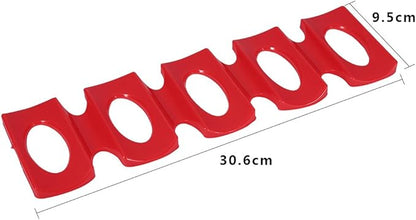 Red Silicone Can Bottle Rack, Fridge Can Holder Beer Mat Wine Bottle Mat Stacking Tidy Tool Kitchen Bar Accessories for Stacking Soda Bottled Water Drinks