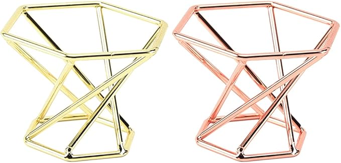 Metal Display Stand Crystal Glass Lens Sphere Makeup Sponge Holder
