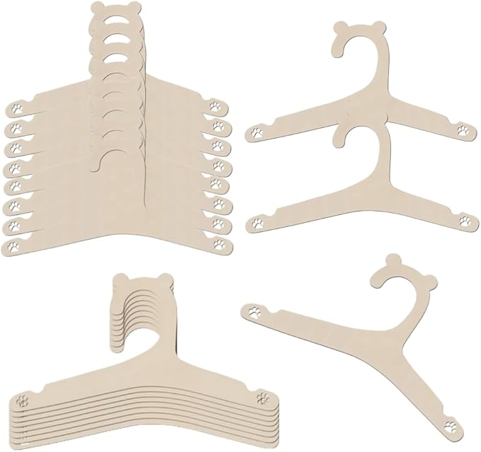 20 Pack Wooden Kids Hangers 9Inch Childrens Clothes Hangers Cute Non Slip Wood Baby Toddler Hangers DIY Wooden Baby Hangers for Closet, for Baby Toddler Kids Clothes & Pants (Bear Ear)