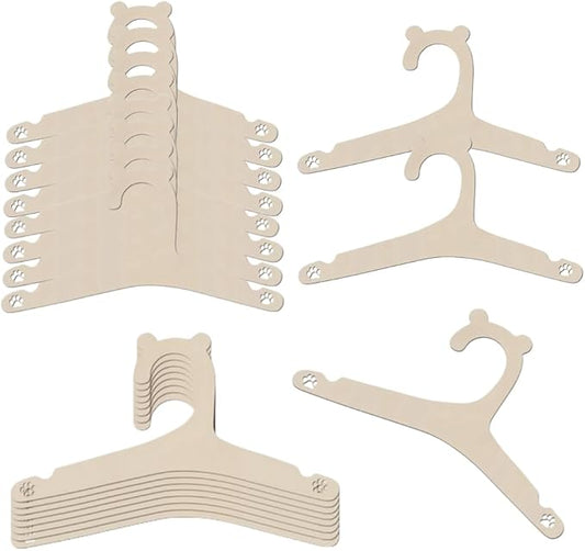 20 Pack Wooden Kids Hangers 9Inch Childrens Clothes Hangers Cute Non Slip Wood Baby Toddler Hangers DIY Wooden Baby Hangers for Closet, for Baby Toddler Kids Clothes & Pants (Bear Ear)
