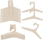 20 Pack Wooden Kids Hangers 9Inch Childrens Clothes Hangers Cute Non Slip Wood Baby Toddler Hangers DIY Wooden Baby Hangers for Closet, for Baby Toddler Kids Clothes & Pants (Bear Ear)