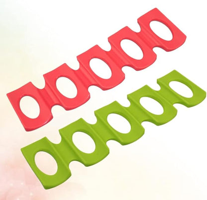 Mobestech Beverage Refrigerators 2pcs Fridge Silicone Beer Can Organizer Wine Bottle Stacker Refrigerator Space Saver Drink Holder Rack for Home Party Bar Green Red Silicone Holders