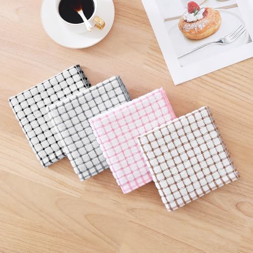 Kitinjoy Cotton 12 Pack Terry Kitchen Dish Cloths, Mix Color - Image 2