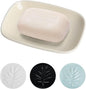 Ceramic Soap Dish for Bathroom and Kitchen, Non-Slip Bar Soap Holder with Fast Drain Design, Soap Saver Tray for Sink,Yellow