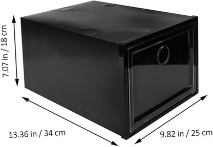 MAGICLULU 6Pcs Stacked Shoe Storage Boxes PP Plastic Organizers for Sneakers Space Saving Design Capacity and Wear Shoe Cases for Home Use