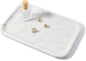 Koville Marble Tray, 12"x8" Bianco Carrara Marble Vanity Tray for Countertop Bathroom Kitchen Dresser, Decorative Catchall Trays for Perfume Jewelry, Rectangular Stone Serving Tray