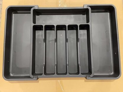 Expandable Drawer Organizer for Kitchen Utensils – Adjustable Silverware Organizer Tray with 8 Compartments for Kitchen Drawer Storage