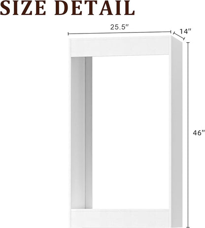 25.5" Wide Double Hanging Modular Closet System, Wall-Mounted Closet Organizer with Dual Hanging Rods, White