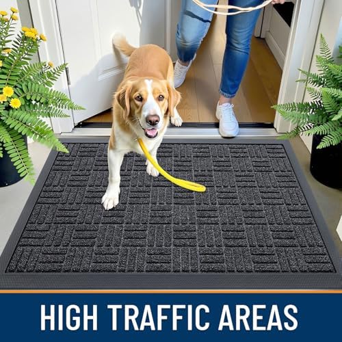 OLANLY Front Door Mat Outside Entrance 29.5x17, Heavy-Duty Rubber Doormat - Image 6
