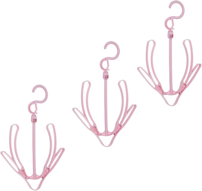 3Pcs Shoe Drying Rack Hooks Plastic Shoes Organizer Hanging Slipper Drying Racks for Home Balcony Storage Random Color Random Color