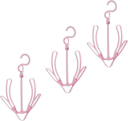 3Pcs Shoe Drying Rack Hooks Plastic Shoes Organizer Hanging Slipper Drying Racks for Home Balcony Storage Random Color Random Color