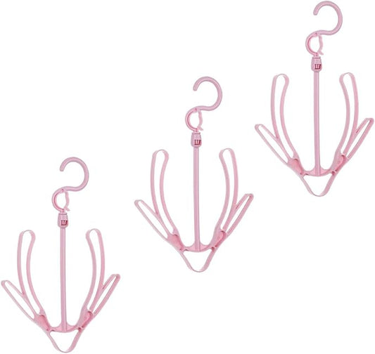 3Pcs Shoe Drying Rack Hooks Plastic Shoes Organizer Hanging Slipper Drying Racks for Home Balcony Storage Random Color Random Color